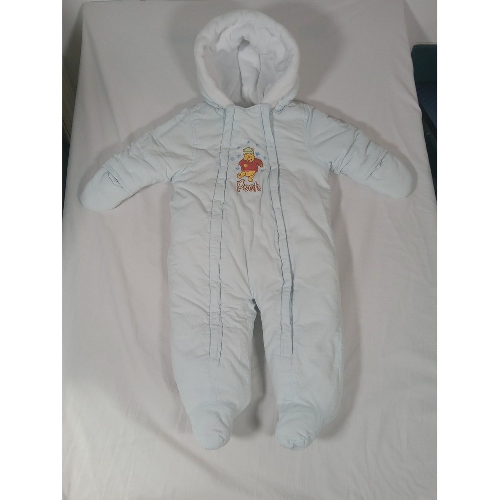 VTG Disney Baby‎ Winnie The Pooh full body Snowsuit Jacket  Size 6 Months